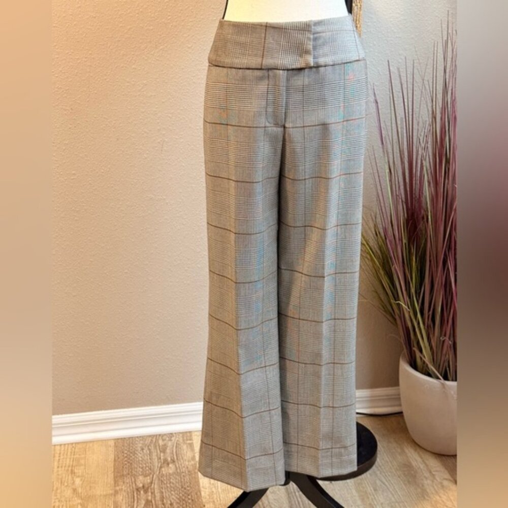 J. McLaughlin Multicolor Wool Lined Plaid Trouser Pants Size 8